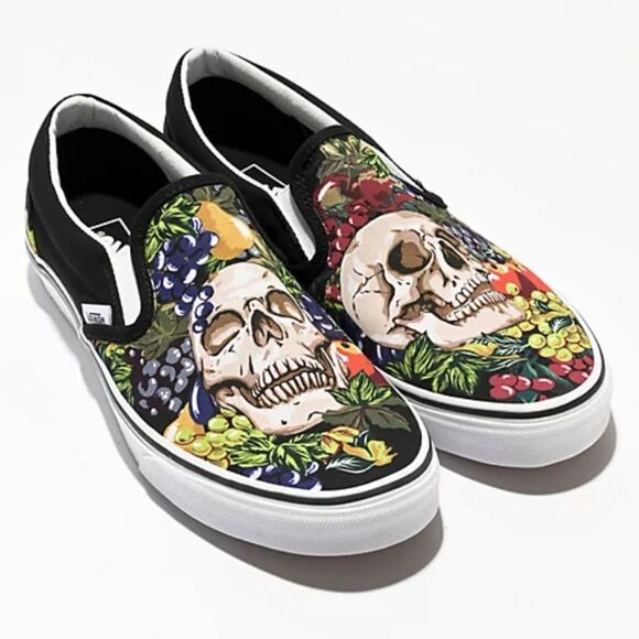Vans Shoes - Vans Slip-On Fruit Skull Skate Shoes
